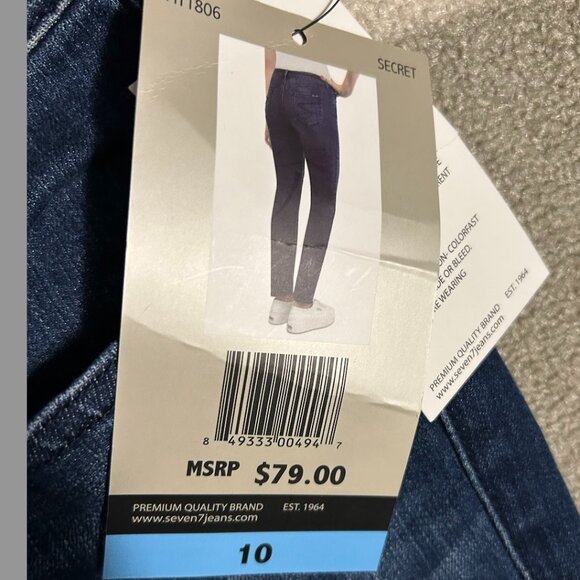 NWT Seven7 Limited Edition Mid-Rise Skinny 2-Tone Jeans Women's Size 10 - Picture 8 of 10